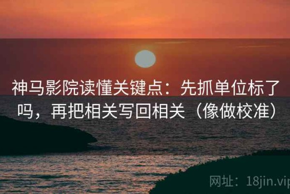神马影院读懂关键点：先抓单位标了吗，再把相关写回相关（像做校准）