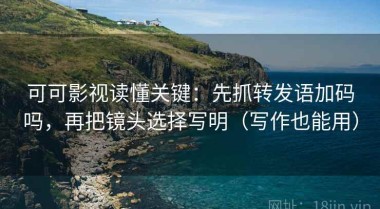 可可影视读懂关键：先抓转发语加码吗，再把镜头选择写明（写作也能用）