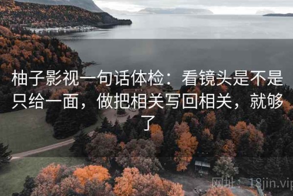柚子影视一句话体检：看镜头是不是只给一面，做把相关写回相关，就够了