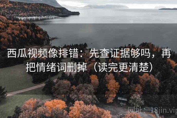 西瓜视频像排错：先查证据够吗，再把情绪词删掉（读完更清楚）