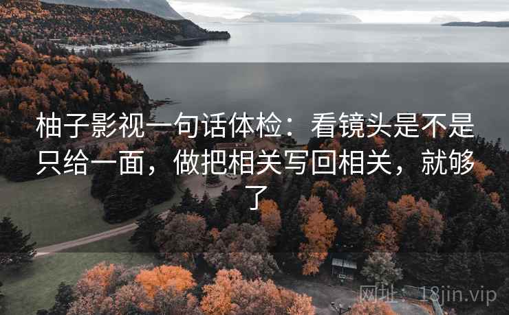 柚子影视一句话体检：看镜头是不是只给一面，做把相关写回相关，就够了